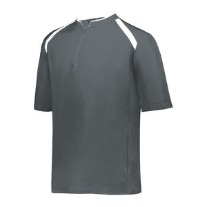 Chaqueta de jaula de bateo repelente al agua personalizada para hombre, ropa deportiva con parte inferior ajustable frontal con cremallera de cuarto para béisbol y softbol - Product Image 2