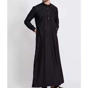 Thobe émirati de luxe, Kandura traditionnelle arabe, vêtement élégant pour homme, Jubba douce et respirante, tenue islamique moderne - Product Image 5