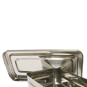 Caja personalizable de acero inoxidable para instrumentos quirúrgicos, bandeja manual de riñón para prácticas dentales, caja Holloware - Product Image 4