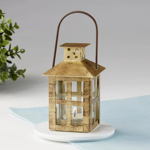 Lanterne en métal rustique avec dessus en métal et panneaux de verre pour décoration intérieure et extérieure pour les meilleures ventes - Product Image 6