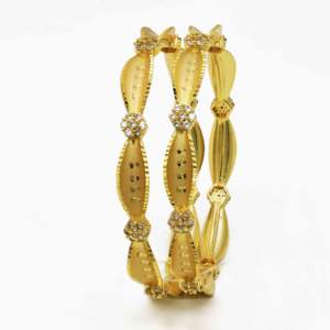 Bracelets en laiton plaqué or micro 14K 18K 24K avec pierres CZ zircon, design traditionnel, bijoux pour femmes, vente en gros - Product Image 2