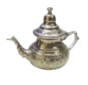 Théière abordable Dallah en métal plaqué cuivre vente chaude vaisselle de Table de taille personnalisée cafetière en métal fantaisie - Product Image 1