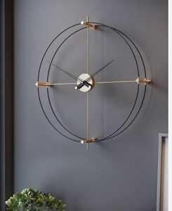 Horloge murale en métal faite à la main dernière conception avec Double fil forme Quartz motivité pour la décoration intérieure chambre salon bureau hôtel - Product Image 2