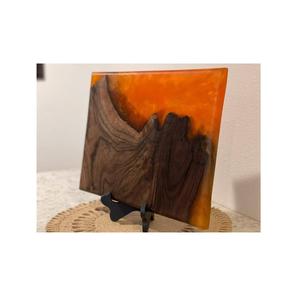 Tabla de cortar carne 100% natural, juego personalizado de resina epoxi para queso - Product Image 1