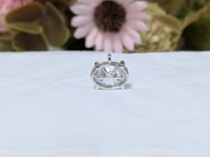 Lurba Jewels 2.20 Ct Oval Cut Moissanite Solitaire Wedding Charm <b>Pendant</b> Christian Anniversary Gift Women's <b>Solid</b> 10k White <b>Gold</b> - Product Image 3