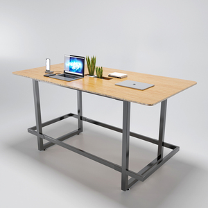 โต๊ะประชุมแบบยืน BFSTB010-Minimalist StaBamboo ขนาด 200x100 ซม. ขาปรับระดับได้ รูปทรงสี่เหลี่ยมผืนผ้า ต้องประกอบเอง เหมาะสำหรับโรงแรม - Product Image 1