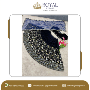 Lehenga choli ผู้หญิงชาติพันธุ์ขายร้อนกับ dupatta อินเดียผ้าวิสคอสกำมะหยี่หนาปักงานแต่งงานสไตล์ทำงาน - Product Image 3