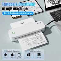 Imprimante thermique portable pour tatouages temporaires de 8 pouces avec connexion USB sans fil pour les artistes et les salons de tatouage temporaires