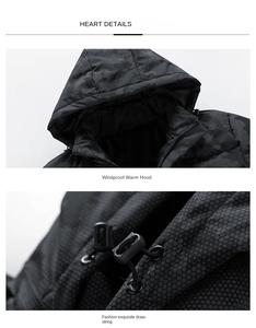 Veste pour hommes Nouveau grand manteau chaud de voyage en plein air épais et coupe-vent Veste matelassée en coton camouflage pour hommes - Product Image 4