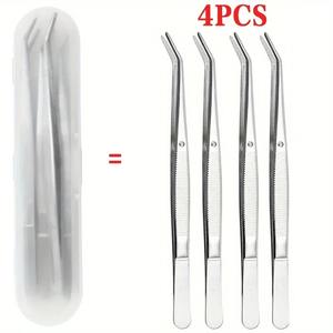Pinzas Profesionales Duraderas de Acero Inoxidable con Puntas Dentadas Ergonómicas para Operaciones de Laboratorio, Piezas, Manualidades y Máquinas de Coser - Product Image 1