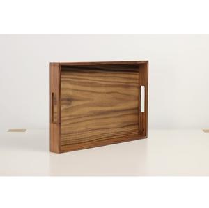 Bandeja de servicio otomana Bandeja de servicio y madera negra Precio de fábrica directo de alta calidad Bandeja decorativa rectangular Fabricante de lujo - Product Image 3