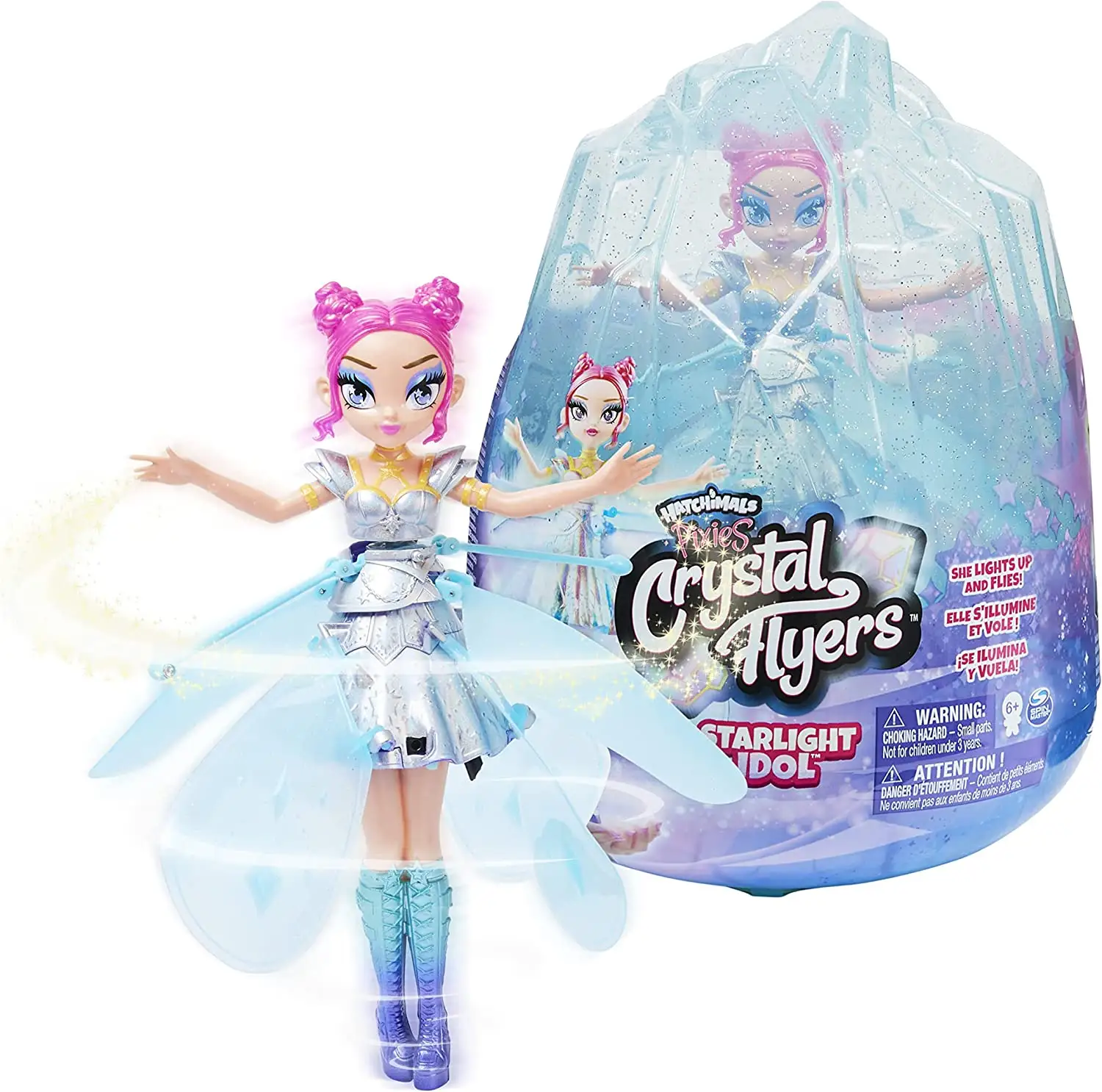 Super Discounted Price Hatchims Pixies, Crystal Flyers Starlight Idol Magical Flying Pixie Toy with Lights, Kids Toys for Girls