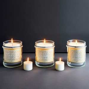 Bougies fantaisie de luxe NewYear, pilier de bougie design pour la décoration et l'éclairage de la maison, bougie de décoration de Noël Tea Light - Product Image 6