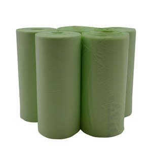 100% biodégradable compostable grands sacs à ordures noir et blanc utilisation intérieure et extérieure style de rouleau fabriqué à partir de plastique (PE PLA HDPE) - Product Image 5