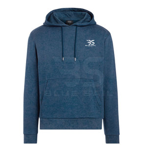 Jersey con capucha para hombre mezclada con tela de algodón y aspecto de lavado ácido Sudadera con capucha con detalle de lavado ácido para hombre - Product Image 4