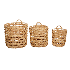 Wholesale Natural Water Hyacinth <b>Storage</b> Basket with Handle Vietnam Handicraft Low Price Laundry Basket <b>Storage</b> <b>Boxes</b> & <b>Bins</b> - Product Image 3