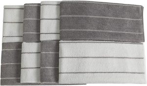 Ensemble de serviettes de cuisine en microfibre sur le thème de Noël motif en bambou de couleur douce et unie 100% coton pour le nettoyage de la cuisine - Product Image 2
