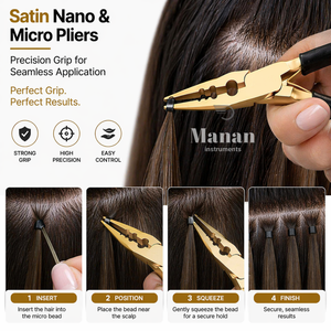 Professional Hair <b>Extension</b> Pliers <b>Micro</b> Ring Nano Bead Crimping Tool Non Slip Grip Salon DIY Styling Tool - Product Image 6
