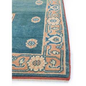 Tapis en laine noué à la main Nuray Blue, motif médaillon et oriental, pour la maison, le couloir, le salon, la chambre - Pae-1252, taille 9x12, pour adolescents - Product Image 4
