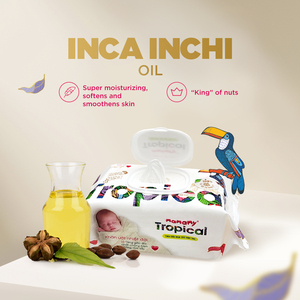 Toallitas húmedas de rayón de fibras naturales 100% tropicales Mamamy al por mayor, 90 toallitas de limpieza no tejidas para bebés - Product Image 3