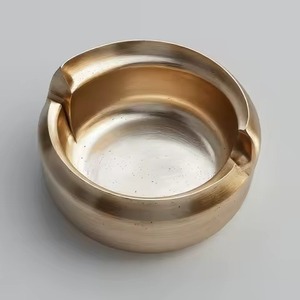 Handcrafted Aluminum Cigar <b>Ashtray</b> Decorative Design and Polished Shine for Stylish Modern Office Tables - Product Image 4