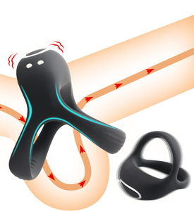 Nuovo Anello Vibrante Triangolare per Uomo con Blocco Sperma, Ricaricabile USB, Massaggiatore in Silicone ABS IPX6, 10 Frequenze, Senza Effetti Collaterali - Product Image 5