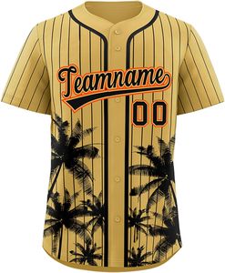 Maillot de baseball chemise à boutons personnalisés avec logo brodé et nom en sergé jeunes hommes femmes - Product Image 4