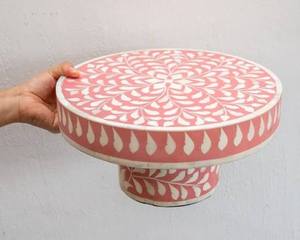 Soporte decorativo para pastel, con incrustaciones de hueso Floral de cualquier Color, redondo, para repostería, servidor de donuts, centro de exhibición, decoración de mesa - Product Image 3