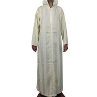 Djellaba marocaine rayée pour homme, à capuche et manches longues, robe arabe musulmane, plusieurs couleurs, tissu élégant tissé, Gandoura de Dubaï