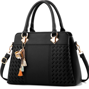 กระเป๋าหนังสีเบอร์กันดีมีสไตล์พร้อมเน้นพื้นผิวหนังจระเข้และช่องซิปหลายช่องเหมาะสำหรับการจัดระเบียบ - Product Image 1