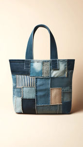 กระเป๋าสะพายไหล่ผ้ายีนส์กระเป๋าโท้ทแฟชั่นแนววินเทจคุณภาพสูง - Product Image 4