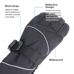 Gants de ski unisexes imperméables et antidérapants pour l'extérieur, compatibles écran tactile, en polyester avec fermeture auto-agrippante – Vente en gros - Product Image 5