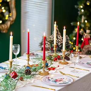 Bougeoir de mariage en métal en laiton fabriqué à la main de haute qualité bougeoir de décoration de mariage de noël fini or - Product Image 2