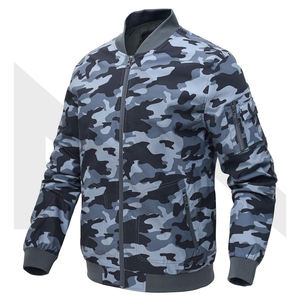 Veste Bomber à col montant pour hommes de haute qualité pour l'automne hiver manteau décontracté à manches longues coupe-vent en toile pour l'automne - Product Image 5
