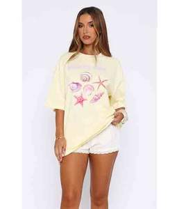 Camiseta Holgada de Verano para Mujer con Estampado de Limón, Ecológica - Product Image 6