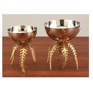 Bol en métal artisanal élégant pour la décoration de la salle à manger, servant de fruits, de collations, de salades dans un design élégant et haut de gamme - Product Image 2