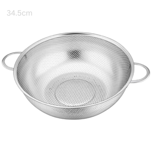 ตะกร้าสะเด็ดน้ำสแตนเลสหนา34.5ซม. กระชอนสำหรับผักและผลไม้ - Product Image 1