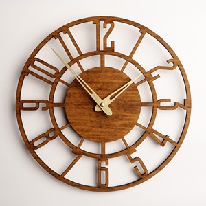 Horloge murale en bois naturel décor à la maison horloges murales en bois de premier choix fabriquées au Vietnam - Product Image 1