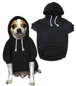 Chaleco de lana de algodón cálido medio Sudadera con capucha para perro con bolsillos Patrón transpirable y sólido - Product Image 6