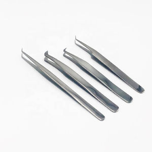 Pinzas probadas a mano para extensión de pestañas Logotipo personalizado Plasma Color negro Recubierto Sólido Acero inoxidable Pinzas personalizadas - Product Image 4