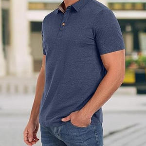 Été 200g Coton Facilement Lavé Hommes Polo T Shirts Col Rond Manches Longues Hommes T-shirt téléchargé par Dress Sports - Product Image 5