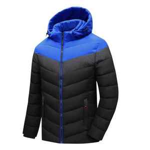Chaqueta de Invierno Acolchada de Moda, Impermeable, con Cierre de Cremallera, Diseño Superior, con Capucha, Transpirable, Talla Grande para Hombre - Product Image 4