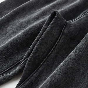 Pantalon décontracté droit délavé à l'acide pour homme, haute qualité, respirant, 100 % coton, léger, écologique - Product Image 3