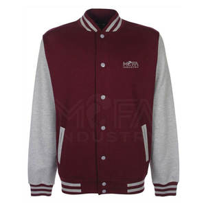 OEM personalizado hombres Letterman chaqueta 100% algodón estilo escolar diseño Stand Collar entrega rápida para el invierno - Product Image 1