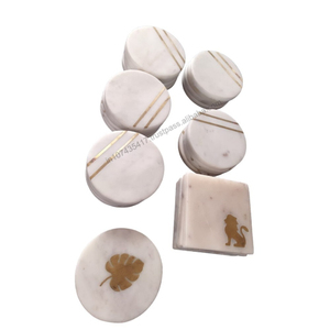 Vente en gros de sous-verres modernes de haute qualité avec impression personnalisée en laiton marbré - Product Image 5