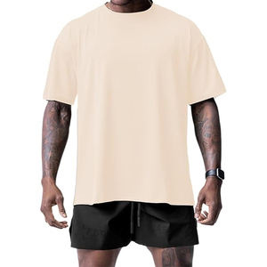 Alta calidad 250 Gsm Heavy Weight OEM Custom Logo Impreso Hombres Streetwear Camiseta en blanco - Product Image 4