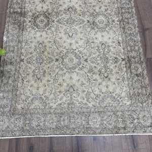 Alfombra Turca de 3.8x7 pies, Alfombra Vintage, Alfombra Marroquí Gris y Negra - Product Image 2