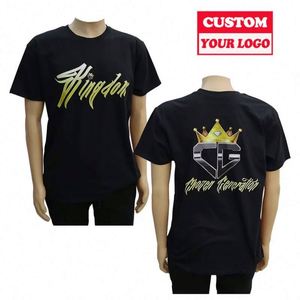 Venta al por mayor de camisetas de alta calidad para hombre Regular Fit Summer Your Own Brand Logo Printing Custom T-Shirt 100% Cotton Eco-Friendly - Product Image 4