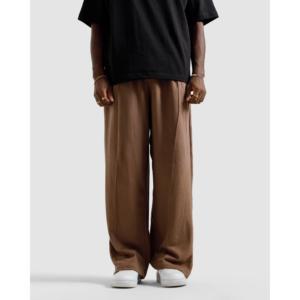 Pantalon en velours côtelé plissé à taille haute et jambe droite pour homme, taille XL, style urbain, décorations à fermeture éclair, tissu en coton, délavage coloré - Product Image 5