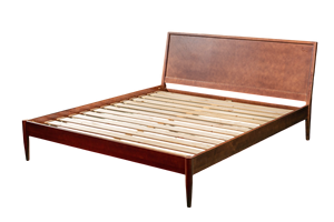 เตียงไม้อัดไม้แข็งขนาด1.8ม. สไตล์โมเดิร์นพร้อมไม้แอชและวอลนัทและทาสีเฟอร์นิเจอร์บ้าน - Product Image 4